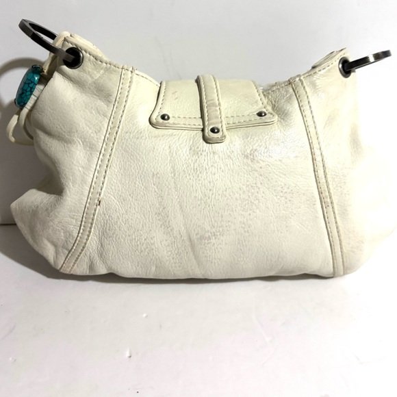 G series White stones Beaded Women's leather shoulder Bag - Picture 2 of 7